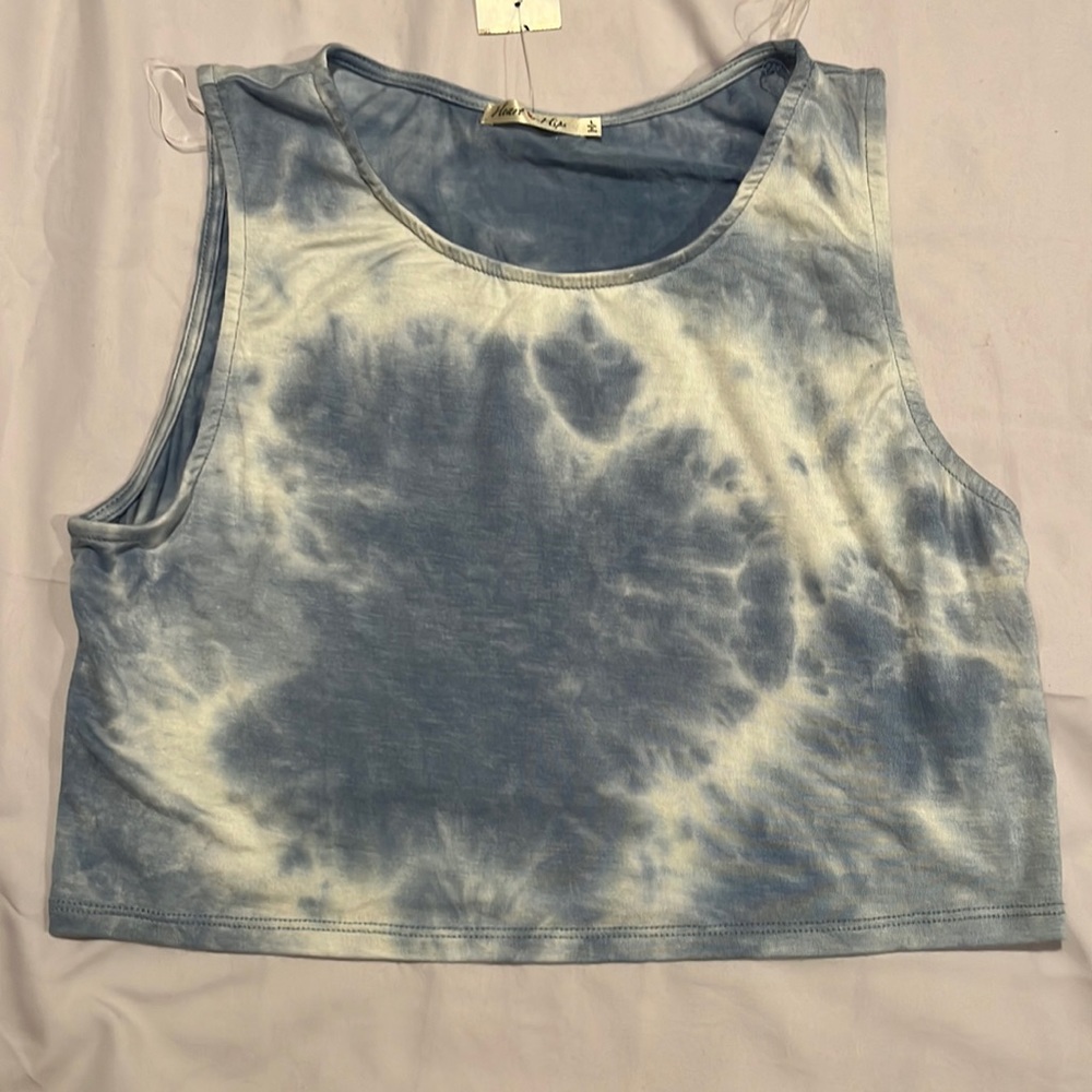 Sky blue crop top